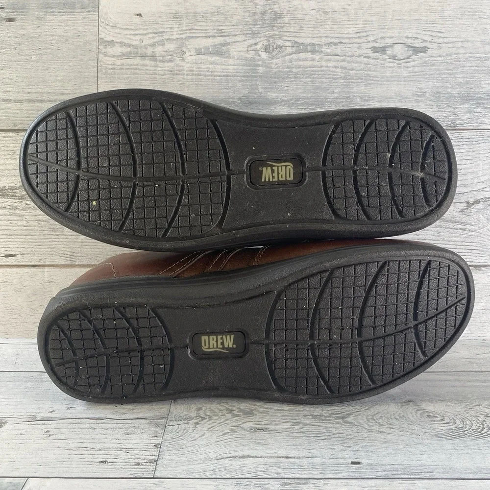 Drew Heather Mary Jane Shoes Womens‎ 9.5 W Brown Leather Orthopedic Comfort Walk